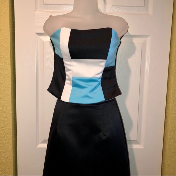 Jessica McClintock Dresses & Skirts - Jessica McClintock Formal Black White Blue